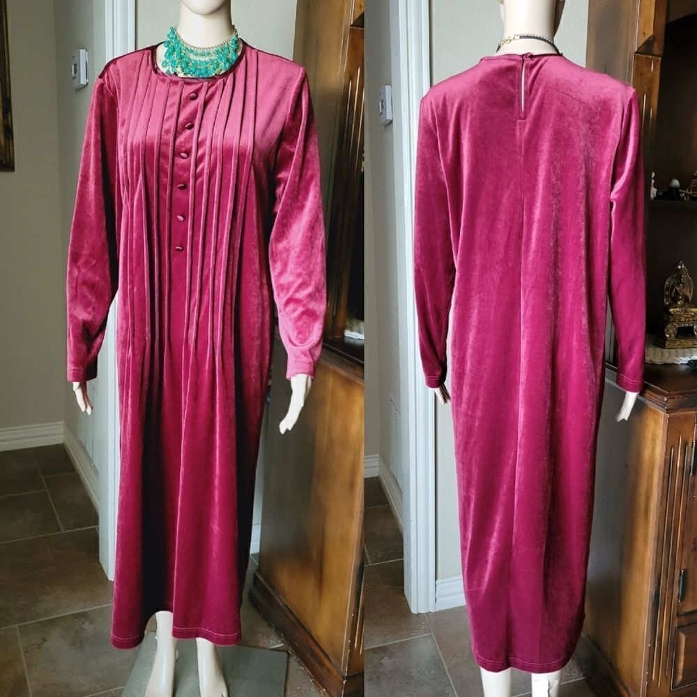 Blair Velour long sleeve velvet Dress